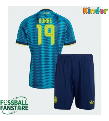 Kolumbien Rafael Santos Borre #19 Replik Auswärtstrikot Kinder WM 2026 Kurzarm (+ Kurze Hosen)